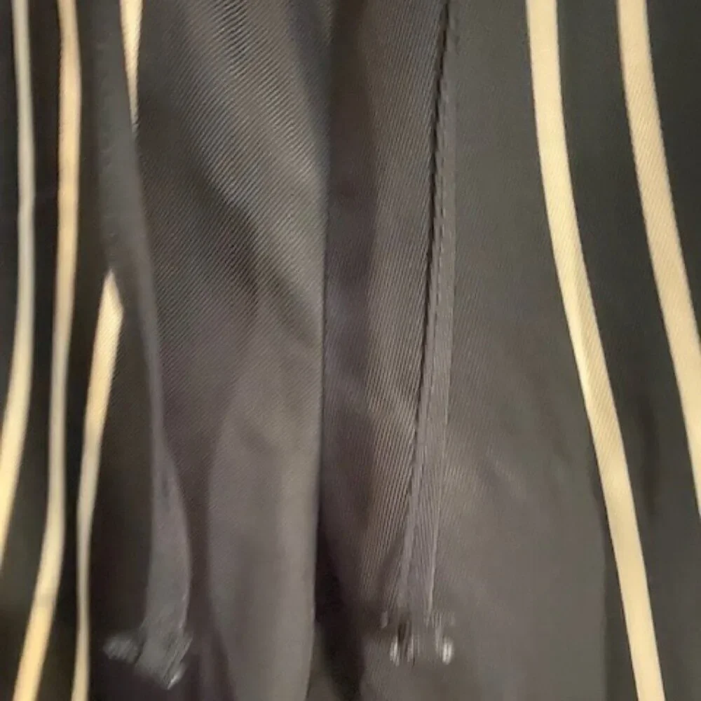 H & M Black/White stripe drawstring wide leg pants, size XXL - Picture 2 of 4